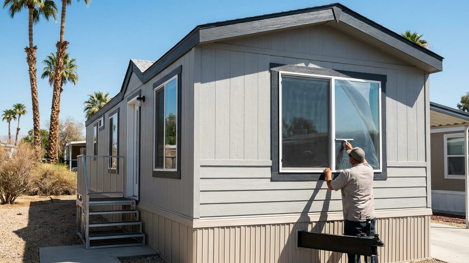 Mobile Home Window Film & Exterior Care — Conejo Auto Detailing & Tinting